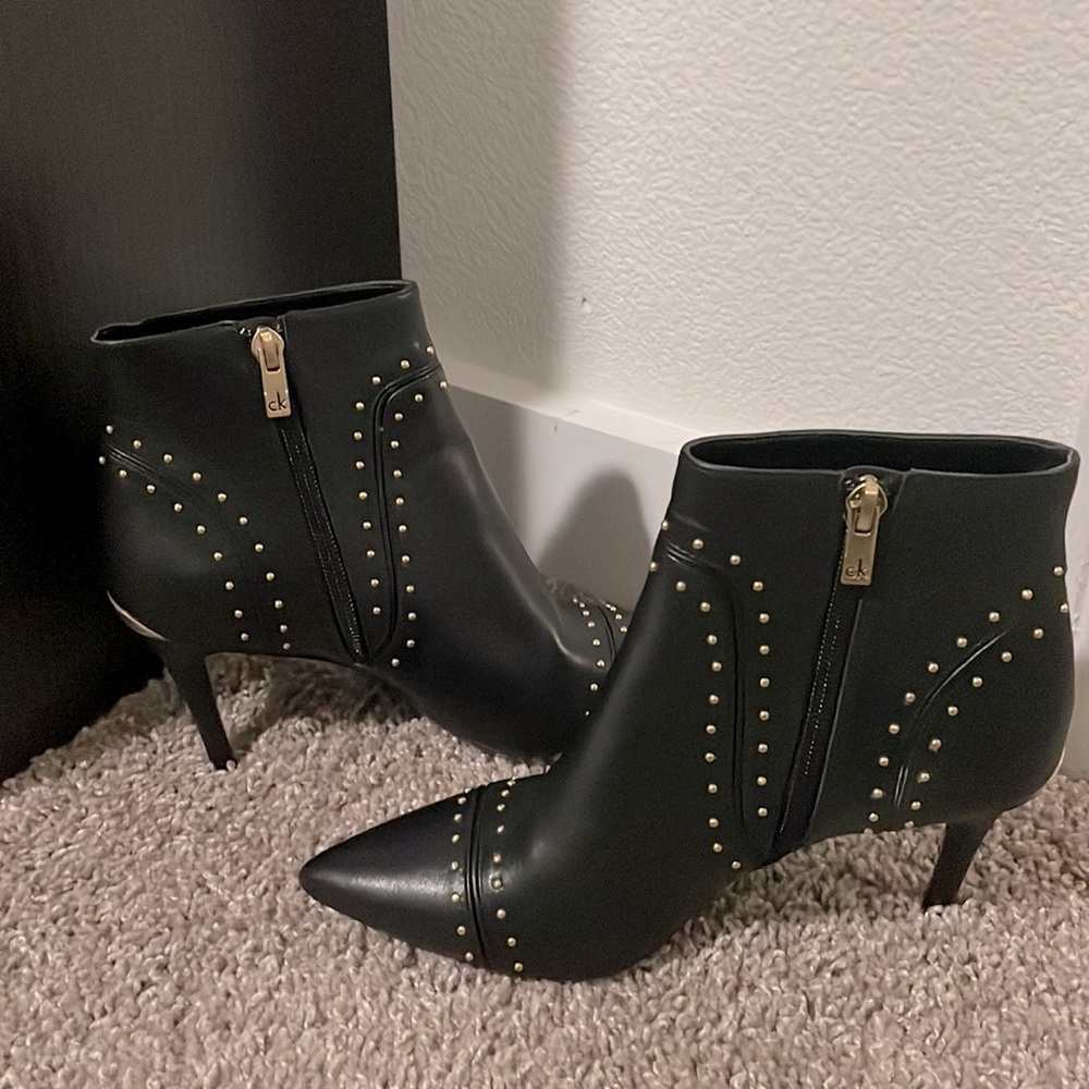 Calvin Klein Studded Grazia Ankle Boots